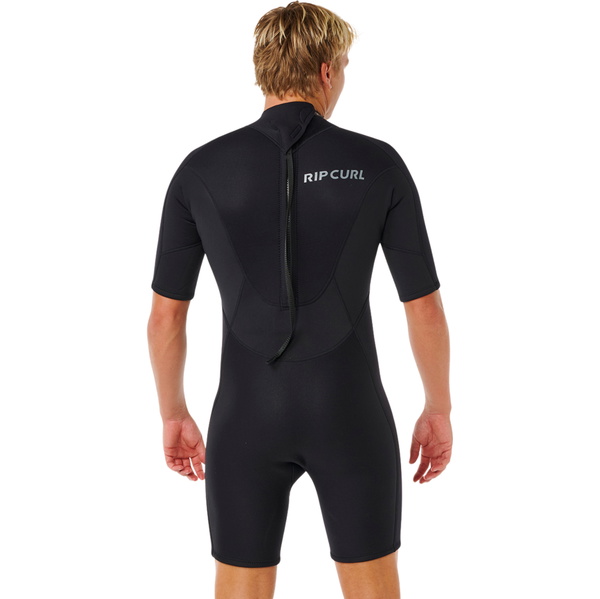 2026 Rip Curl Mens Trad 2mm Back Zip Shorty 12AMSP - Black